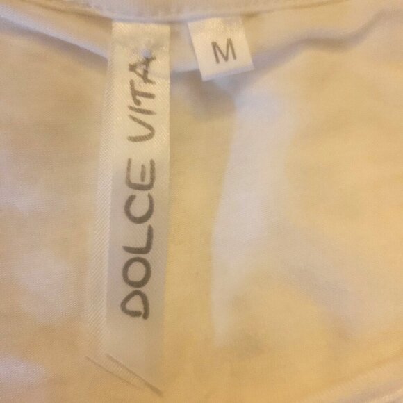 Dolce Vita Off-White Lace Overlay Long Sleeve Blouse - Size M - Picture 7 of 8